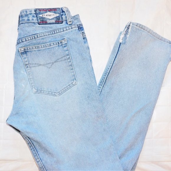 Y2K 90's Z. CAVARICCI Light Stone Washed Denim MOM Jeans High Waist Straight Leg - Picture 1 of 16